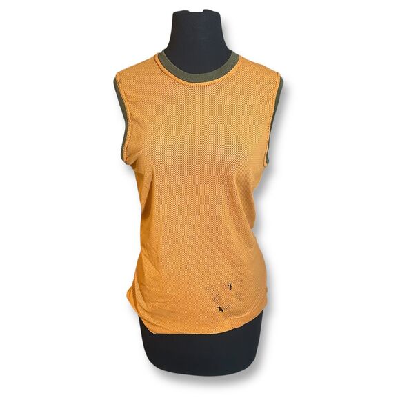 Dolce $ Gabanna D&G Sport Vintage Y2K Orange Mesh Athletic Tank Top Jersey Large - Picture 1 of 10